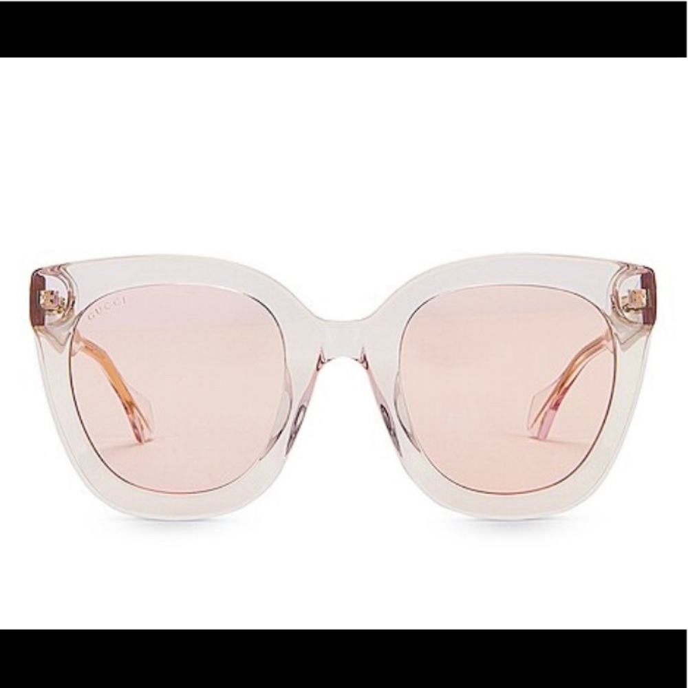 GUCCI Cat Eye Sunglasses transparent pink